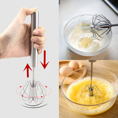 2 PCS Rustproof Hand Push Whisk For Baking & Daily Drinks✨