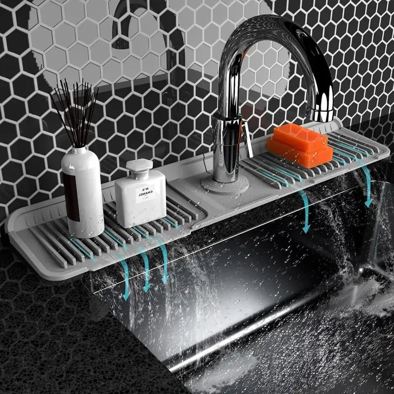 💧 Silicone Sink Faucet Draining Mat